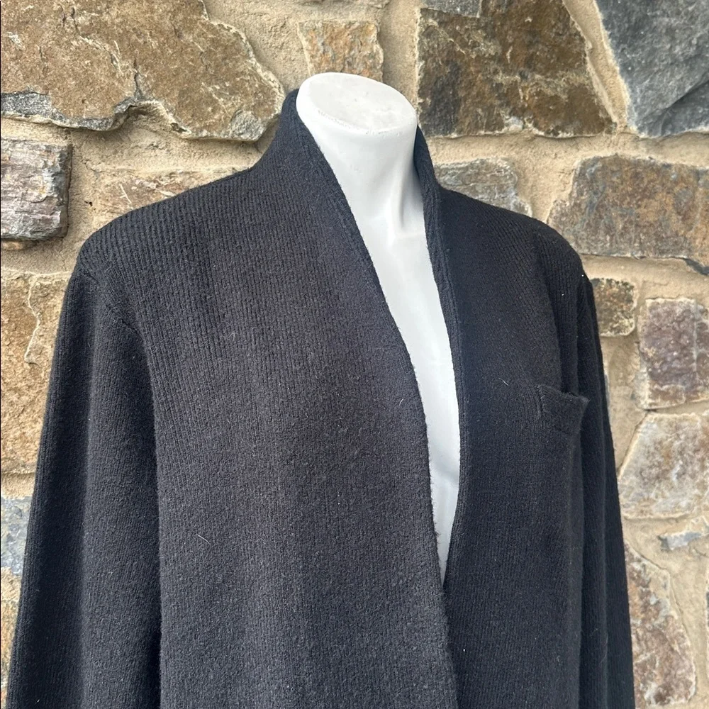 NWT J. Crew Cocoon Alpaca Blend Black Longline Minimalist sweater-blazer Size L